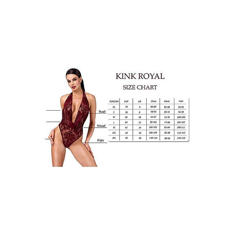 Kink Royal Draped Plunge Womens Bodysuit by Noir Handmade - Teddies and Bodysuits