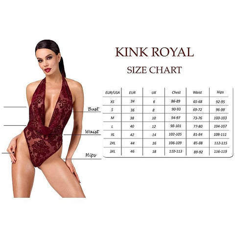 Kink Royal Draped Plunge Bodysuit by Noir Handmade - Teddies and Bodysuits