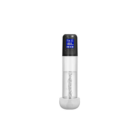 Smart Rechargeable LCD Penis Pump With Sleeve by Shots Toys - Penis Pumps And Stretchers