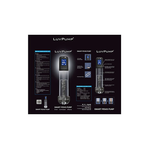 Smart Rechargeable LCD Penis Pump With Sleeve by Shots Toys - Penis Pumps And Stretchers