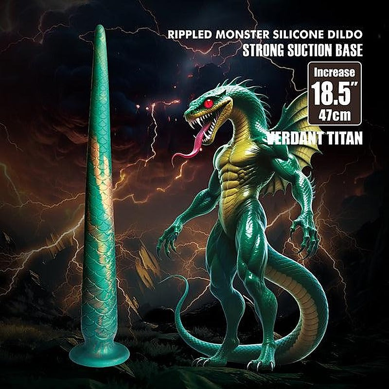 Baile Verdant Titan 18.5 Inch Monster Silicone Dildo - Realistic Dildos