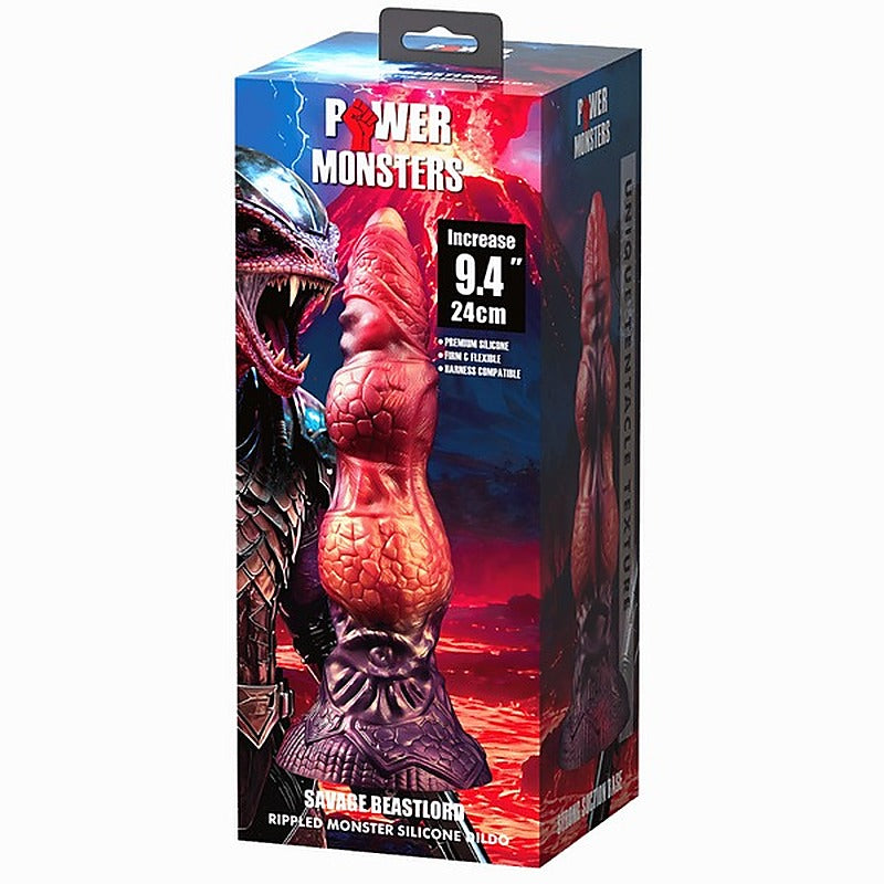 Baile Savage Beastlord 9.4 Inch Rippled Silicone Dildo - Realistic Dildos