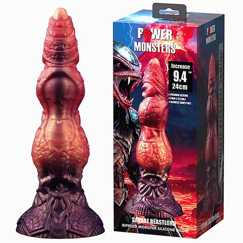 Baile Savage Beastlord 9.4 Inch Rippled Silicone Dildo - Realistic Dildos