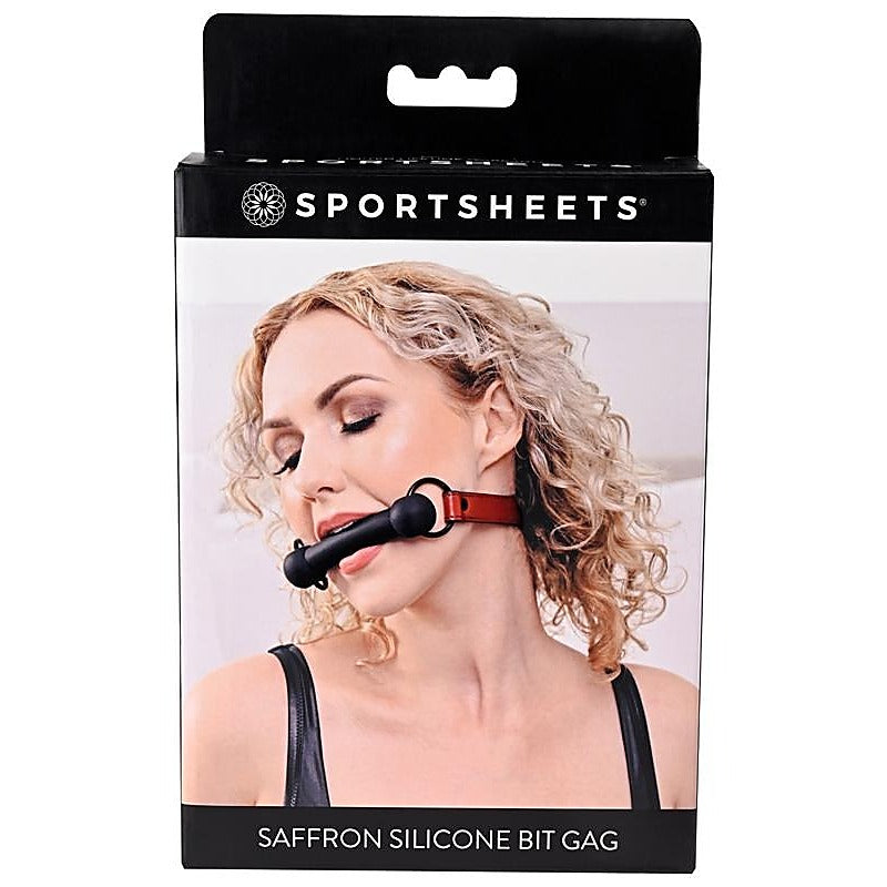 Saffron Silicone Bit BDSM Gag by Sportsheets - Bondage Gags and Bits