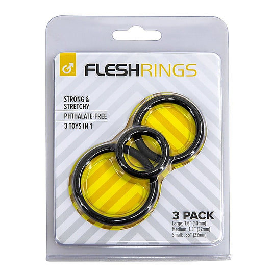 FleshRings 3 Pack by Fleshlight - Cock Ring Sets