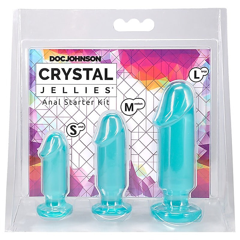 Doc Johnson Crystal Jellies Beginner Anal Starter Kit - Butt Plugs