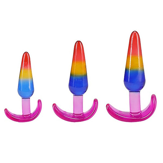 Crystal Jellies TPE Anal Trainer Set by Doc Johnson - Butt Plugs