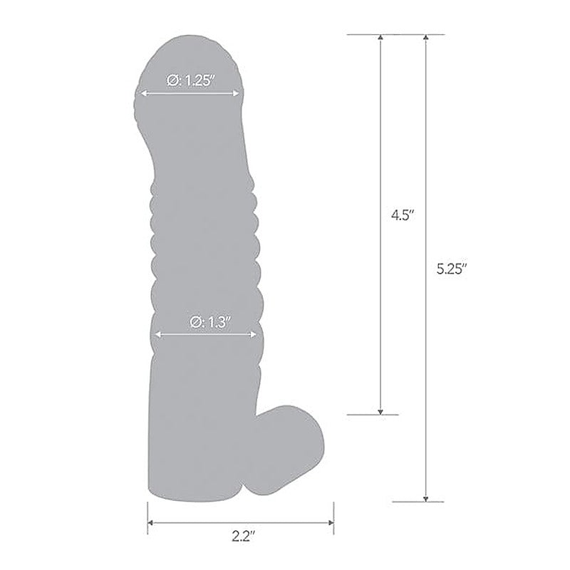 Blue Line 5.25 Inch Vibrating Male Penis Enhancing Sleeve - Penis Sleeves and Extenders