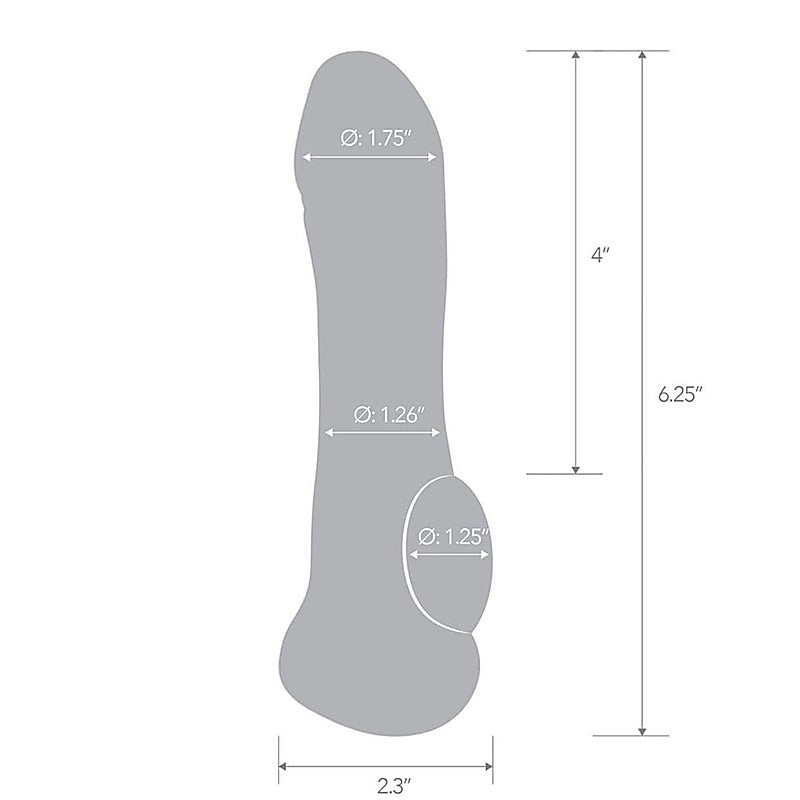 Blue Line 6.75 Inch Girthy Penis Enhancing Sleeve Extension - Penis Sleeves and Extenders