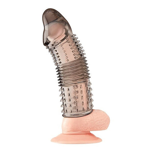 Blue Line 6.5 Inch Triple Sensation Penis Sleeve Extension - Penis Sleeves and Extenders