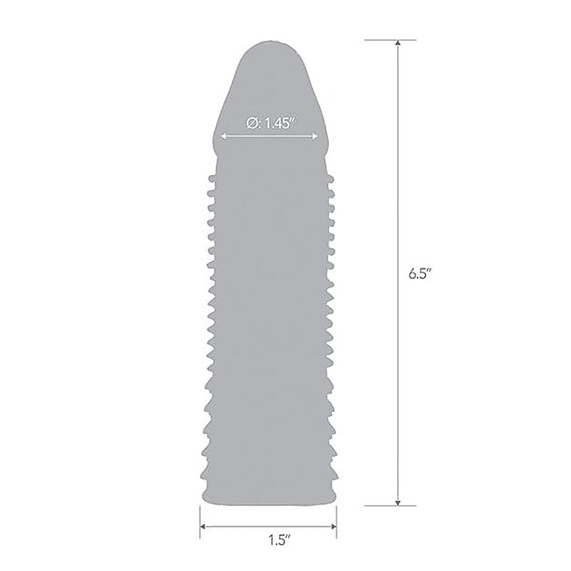 Blue Line 6.5 Inch Triple Sensation Penis Sleeve Extension - Penis Sleeves and Extenders