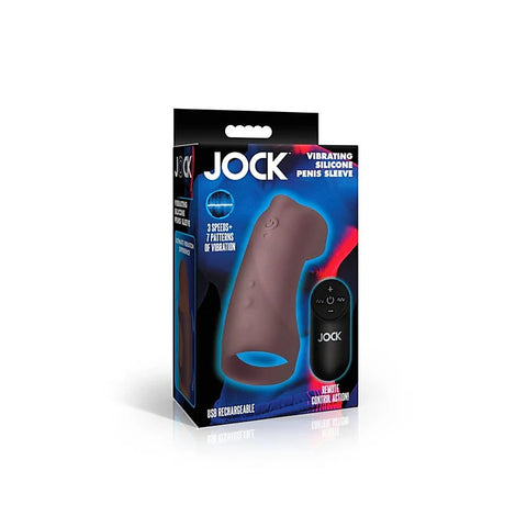 JOCK Vibrating Silicone Penis Sleeve by Curve Toys - Penis Sleeves and Extenders
