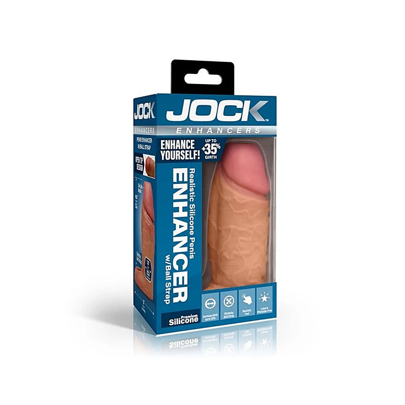 JOCK Enhancers 1 Inch Silicone Penis Sleeve by Curve Toys - Penis Sleeves and Extenders