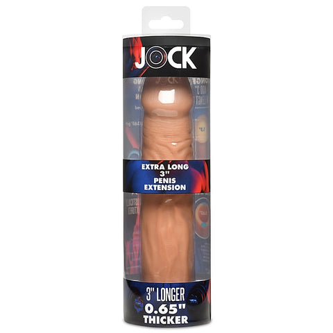 JOCK Extra Long 3 Inch Penis Extension Sleeve by Curve Toys - Penis Sleeves and Extenders