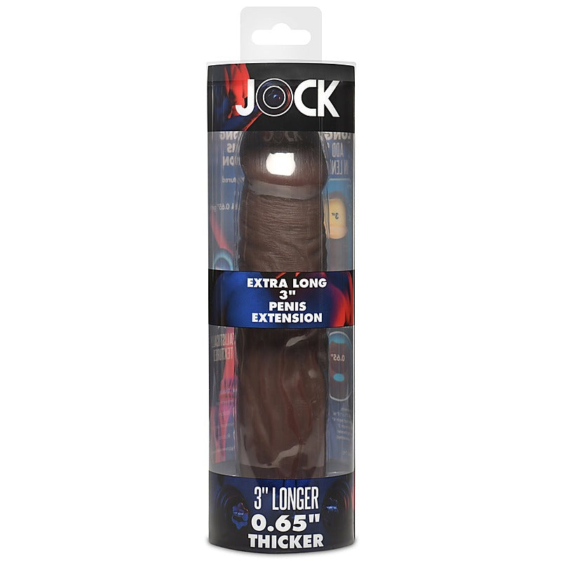 JOCK Extra Long 3 Inch Penis Extension Sleeve by Curve Toys - Penis Sleeves and Extenders