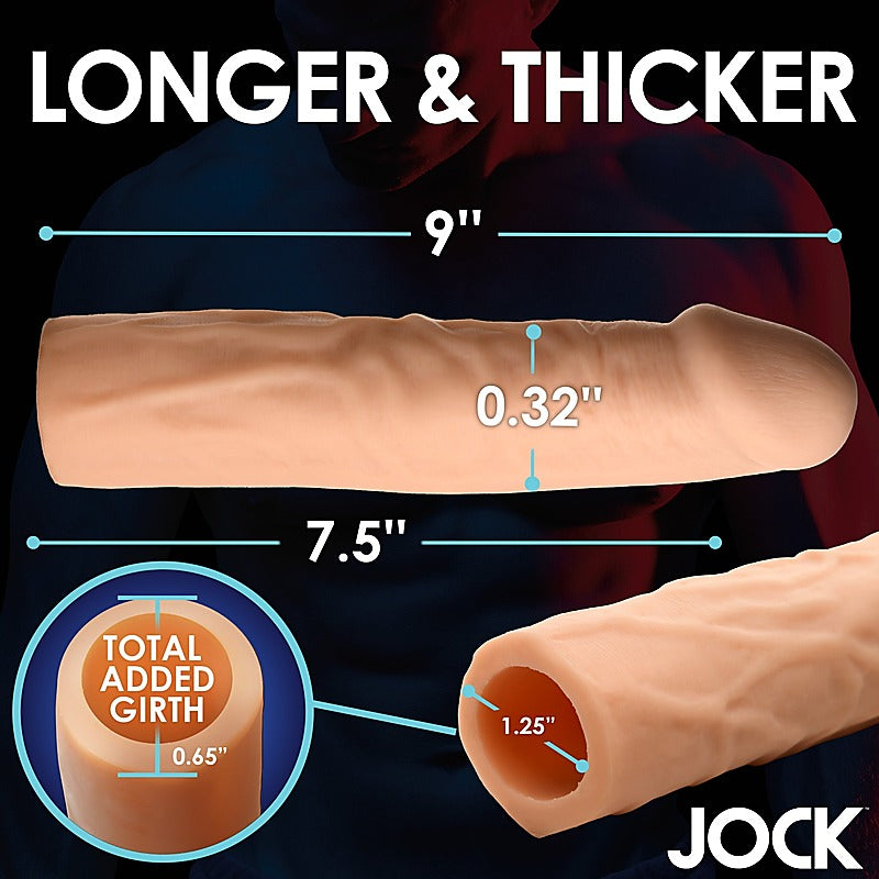 JOCK Extra Long 1.5 Inch Penis Extension Sleeve - Penis Sleeves and Extenders