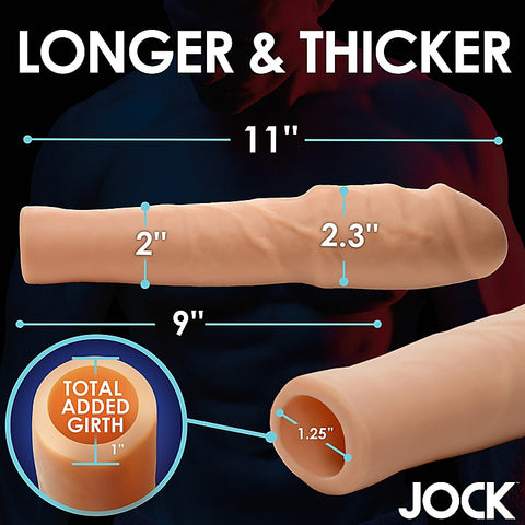JOCK Extra Thick 2 Inch Penis Extension Sleeve by Curve Toys - Penis Sleeves and Extenders