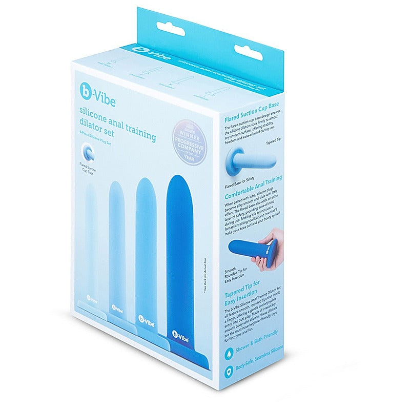 b-Vibe 4 Piece Silicone Anal Training Dilator Set - Butt Plugs