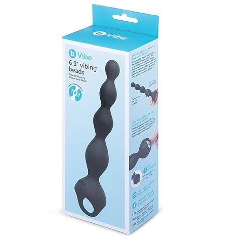 b-Vibe 6.5 Inch Vibing Tapered Silicone Anal Beads - Anal Beads and Balls