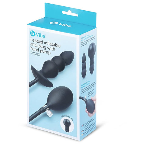 b-Vibe Beaded Silicone Inflatable Anal Plugs - Butt Plugs