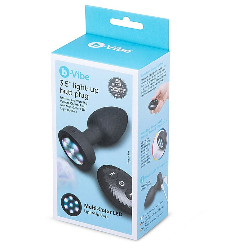 b-Vibe Light Up Remote Controlled Vibrating Butt Plug - Butt Plugs