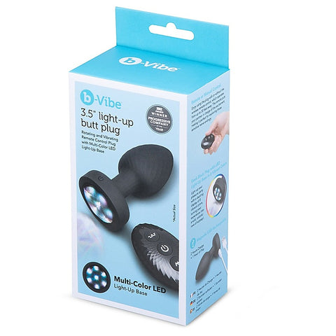 b-Vibe Light Up Remote Controlled Vibrating Butt Plug - Butt Plugs