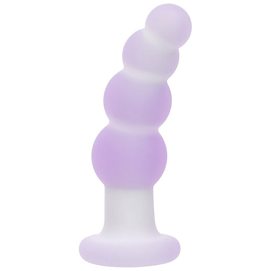 Lavender Haze Beaded Curved Anal Probe by California Exotics - Anal Beads and Balls
