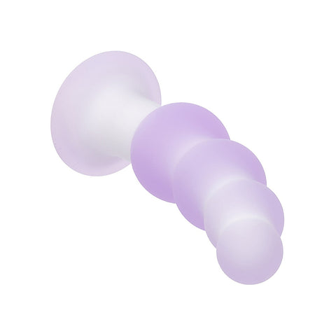 Lavender Haze Beaded Curved Anal Probe by California Exotics - Anal Beads and Balls