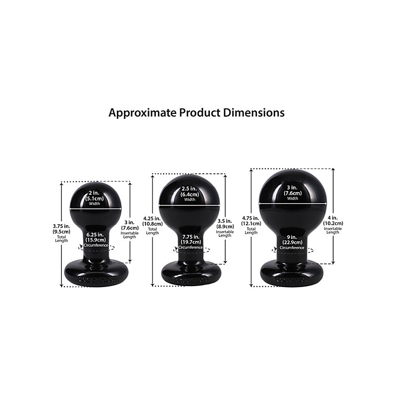 The Classic Round 3 Piece Butt Plug Set by Doc Johnson - Butt Plugs