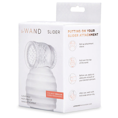 Clear Male Masturbator Wand Attachment by Le Wand - Masturbators and Strokers