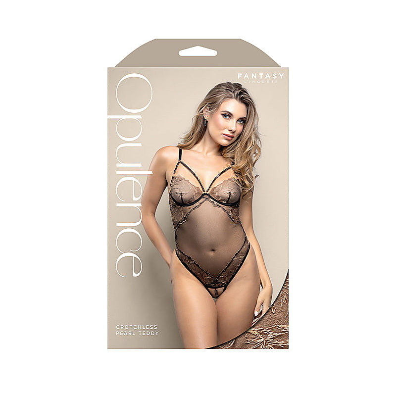 Opulence Sexy Crotchless Pearl Teddy by Fantasy Lingerie - Teddies and Bodysuits