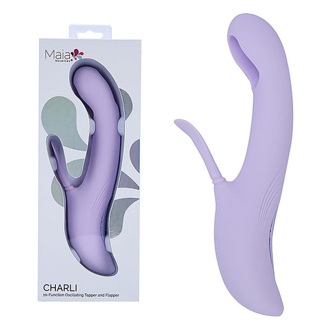 CHARLI USB Rechargeable Flapping & Tapping Rabbit Vibe - Rabbit Vibrators