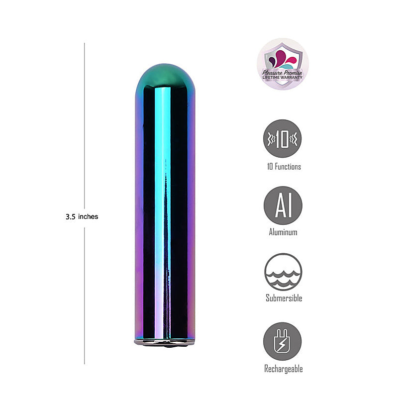 COSMO Metallic Coloured USB Rechargeable Bullet Vibe - Bullet Vibrators