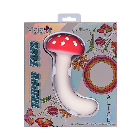 ALICE USB Rechargeable Dual Vibrating Mushroom Vibe - Personal Massagers