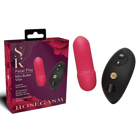 ROSEGASM Petal Play Mini Bullet with Remote by Xgen Products - Bullet Vibrators