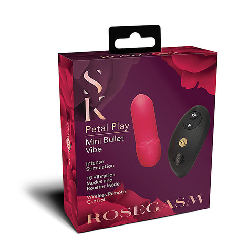 ROSEGASM Petal Play Mini Bullet with Remote by Xgen Products - Bullet Vibrators