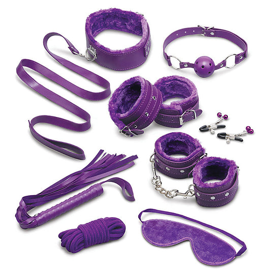 WhipSmart Fuzzy Everything You Need 12 Piece Bondage Kit - Bondage Kits