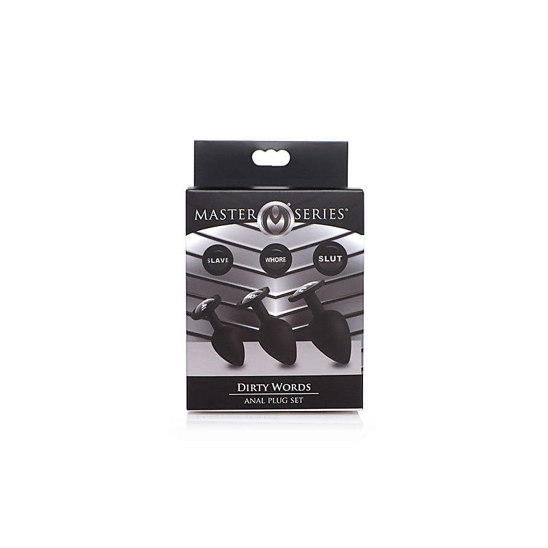 Dirty Words 3 Piece Anal Plug Set by XR Brands - Butt Plugs