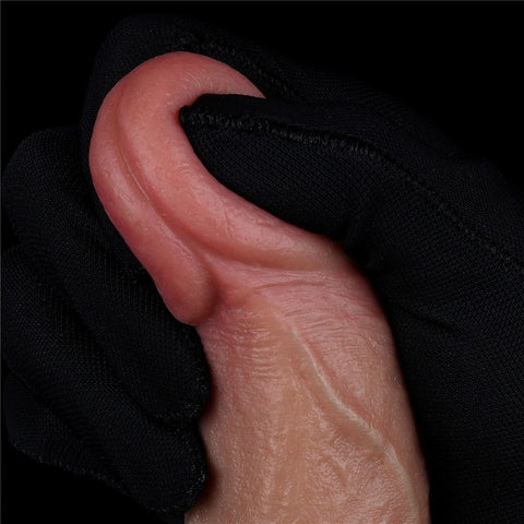 Realistic Dual Layered Silicone Dildo with Balls Suction - Realistic Dildos