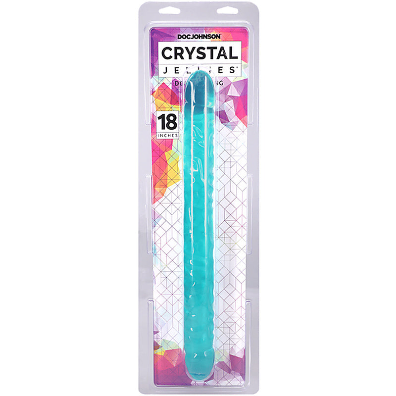 18 Inch Crystal Jellies Flexible Double Dong by Doc Johnson - Realistic Dildos