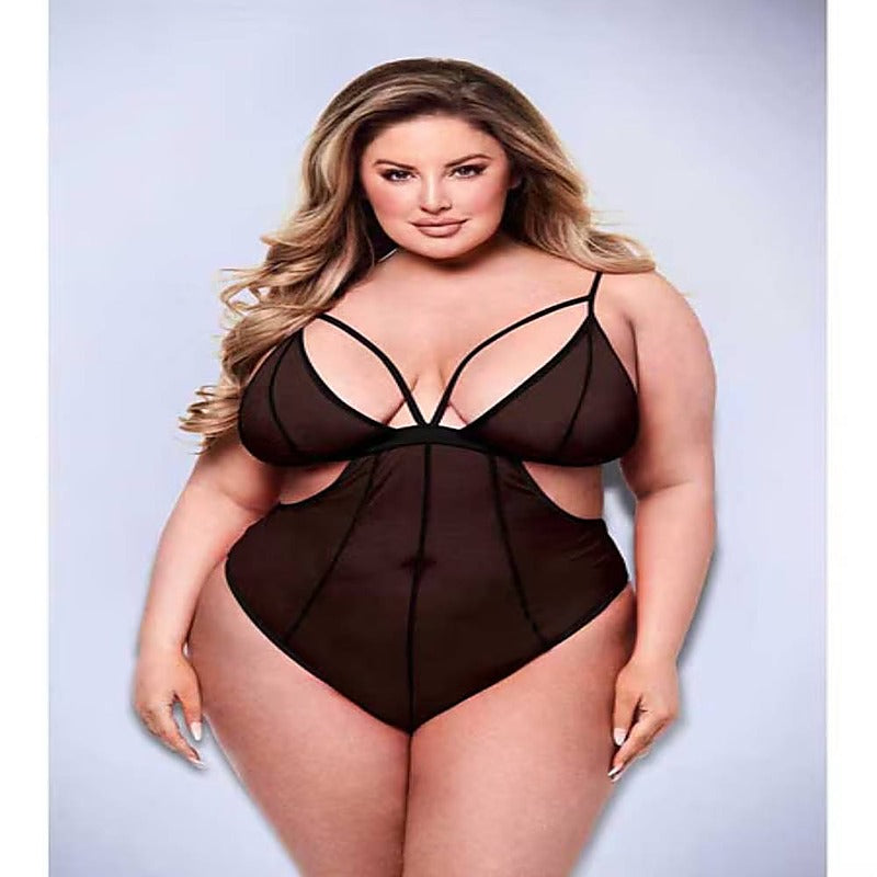 Sexy Crotchless Mesh Womens Teddy by Baci Lingerie - Teddies and Bodysuits