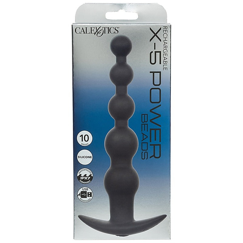 Rechargeable X-5 Power Anal Beads by California Exotics - Anal Beads and Balls