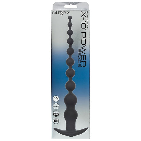Rechargeable X-10 Power Anal Beads by California Exotics - Anal Beads and Balls