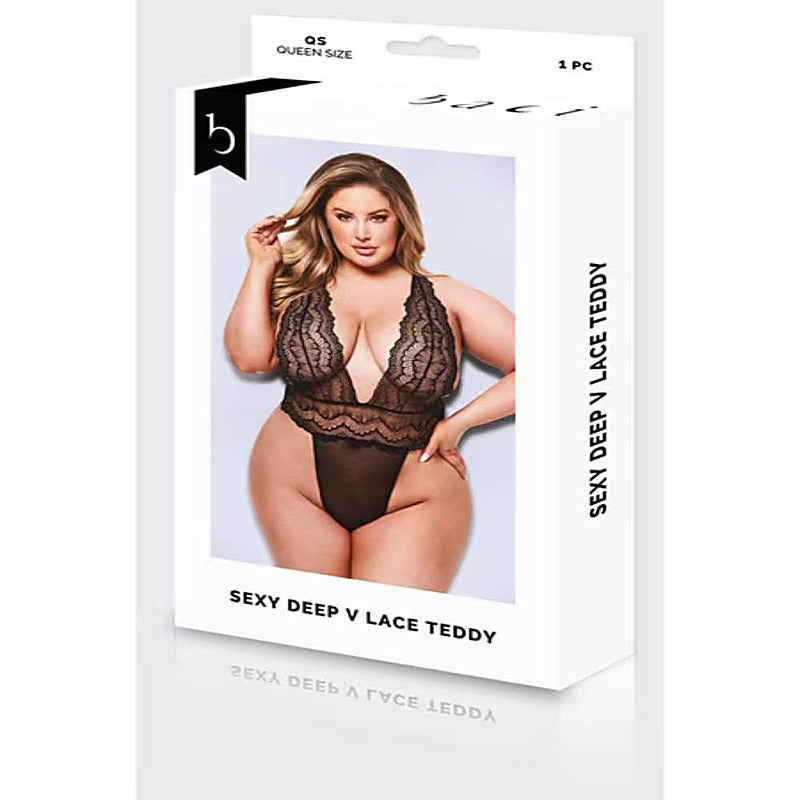 Sexy Deep V Lace Womens Teddy by Baci Lingerie - Teddies and Bodysuits