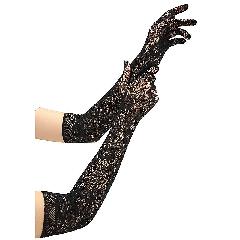 Allover Lace Opera Glove by Baci Lingerie - Wigs and Gloves