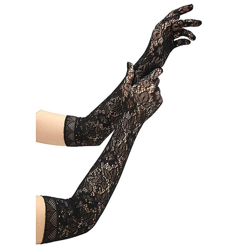 Allover Lace Opera Glove by Baci Lingerie - Wigs and Gloves