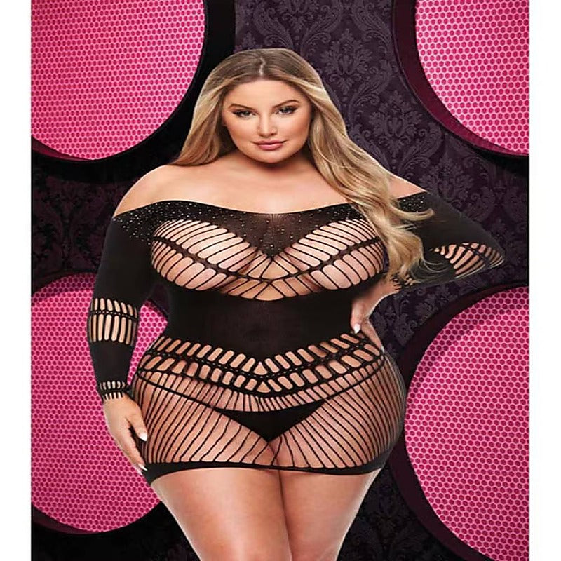 Lapdance Lingerie Bling Bling Womens Halter Dress - Body Stockings