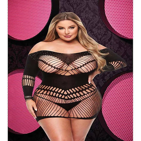 Lapdance Lingerie Bling Bling Womens Halter Dress - Body Stockings