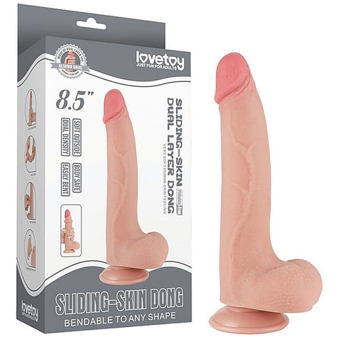 8.5 Inch Sliding Skin Dual Density Dong by Lovetoy