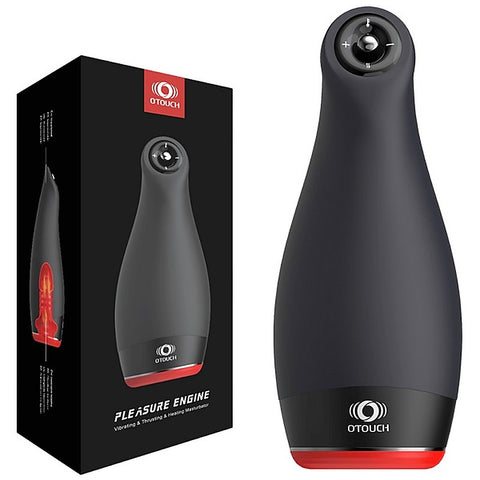 PLEASURE ENGINE Thrusting Heated Masturbator by Shots Toys
